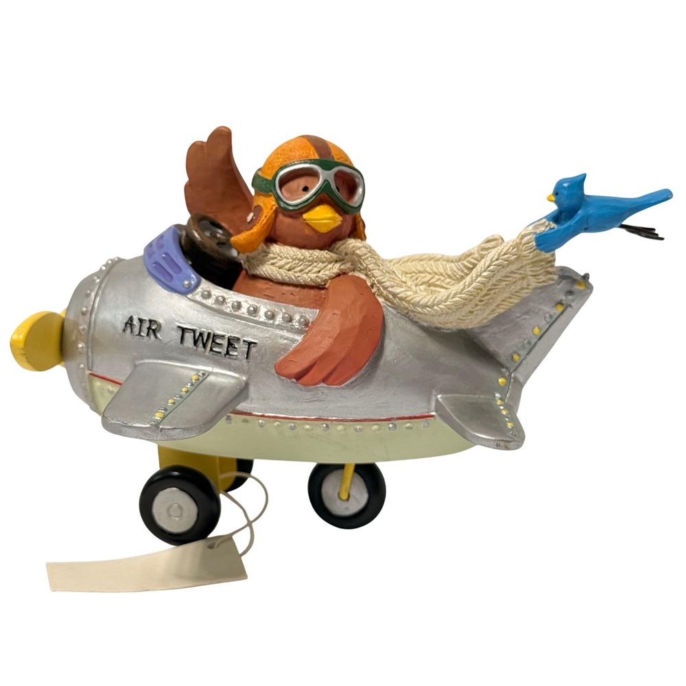 Russ Berrie Air Tweet Bird Pilot Airplane Figurine Limited Edition 13076